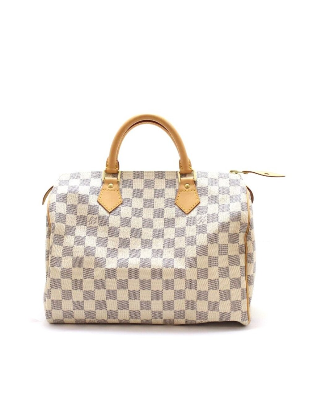 Louis Vuitton Speedy 30 Damier Azur Handbag White
